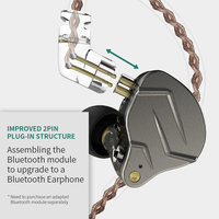 KZ ZSN Pro słuchawki douszne technologia hybrydowa najlepsze słuchawki 1BA + 1DD HIFI Bass telefon metalowy przewodowy zestaw słuchawkowy z mikrofonem 5